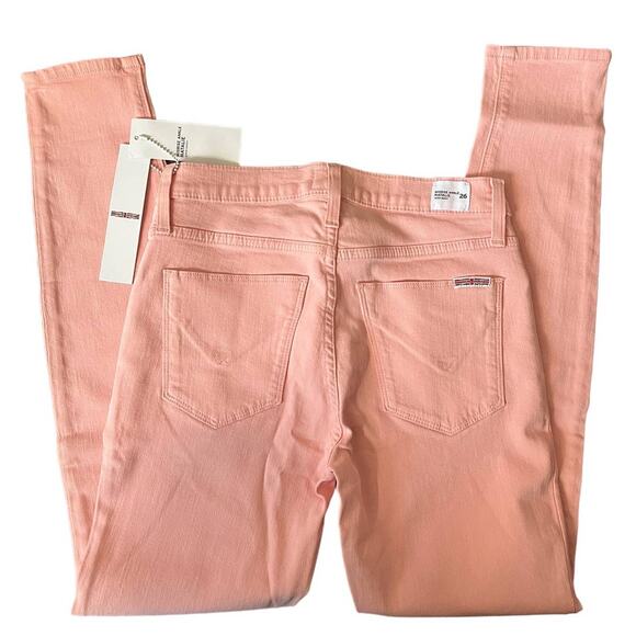 Hudson Jeans Natalie Baby soft pink Midrise Ankle Super Skinny 26 NWT - Picture 3 of 5